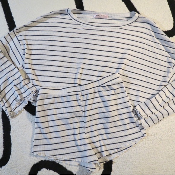 Blue Blush Two Piece Pajama Set - Picture 2 of 6